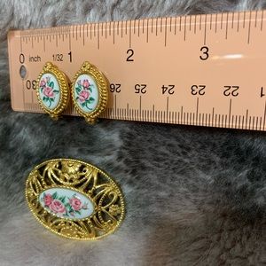 Earring & Brooch Set